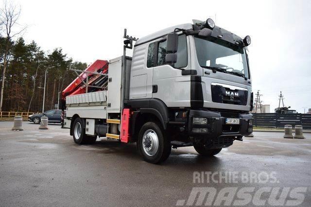 MAN 4x4 TGM 15.290 HMF 1220 K5 Basket KORB Kran Cran Flatbed / Dropside trucks