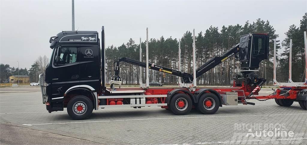 Mercedes-Benz Arocs 2663 Log Transporter Crane CRANE PALFINGER E Holztransporter