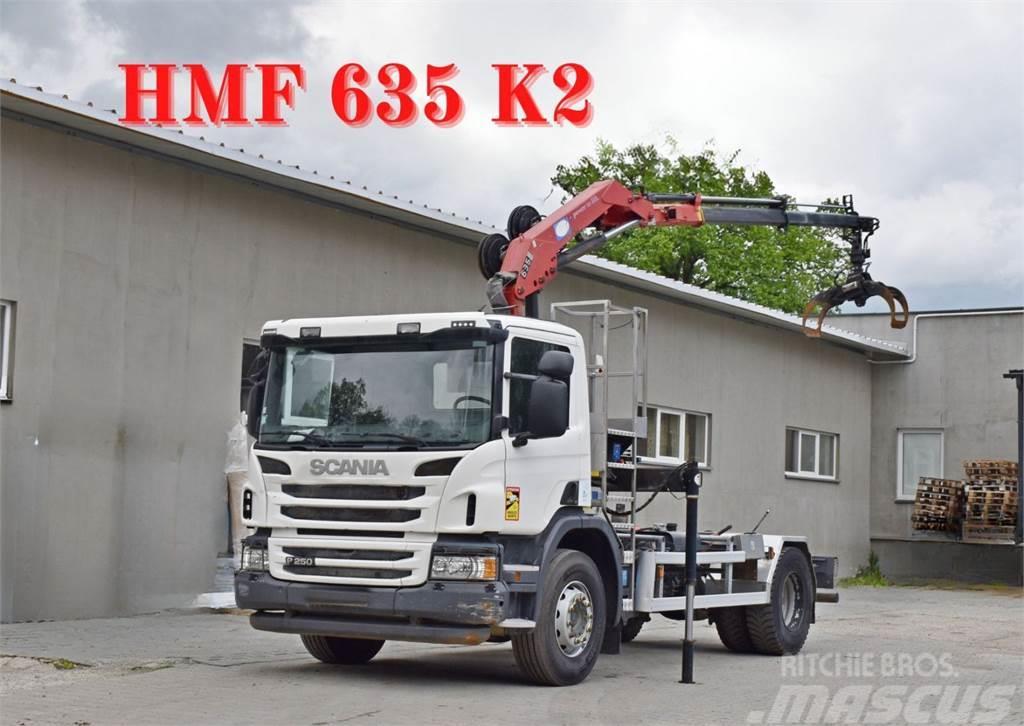 Scania P 250 * HMF 635 K2 + FUNK * TOPZUSTAND Chassis