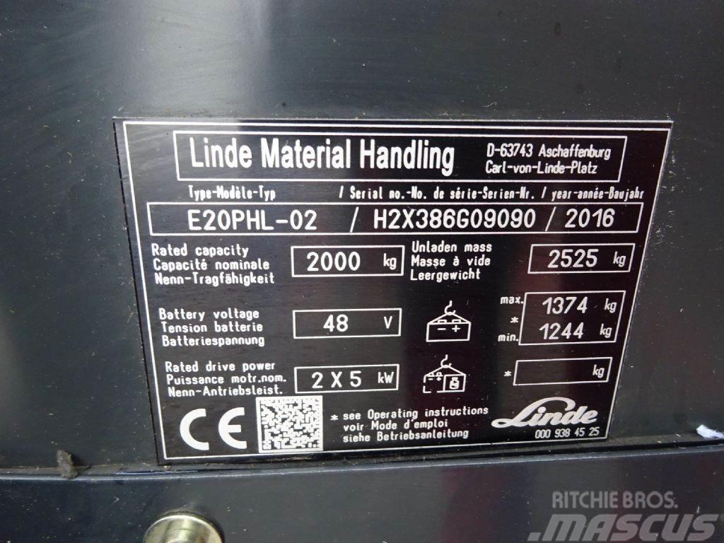 Linde E20PHL-02-386 EVO Elektrostapler