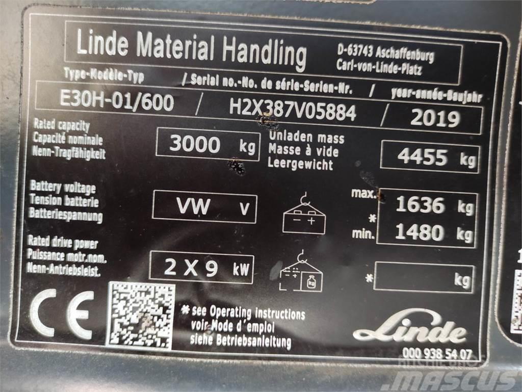 Linde E30H-01/600-387 Elektrostapler