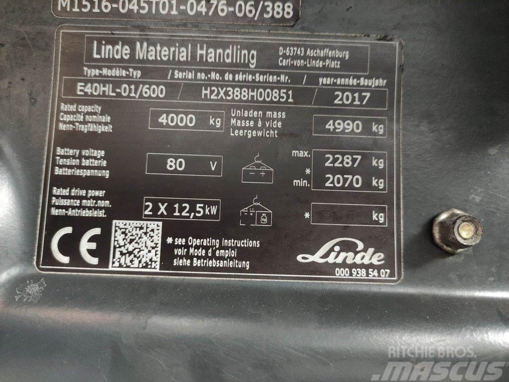 Linde E40HL-01/600-388 Elektrostapler