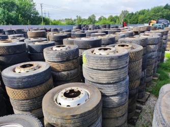 275/70 R22.5 Used tires with rims 1000+ peaces