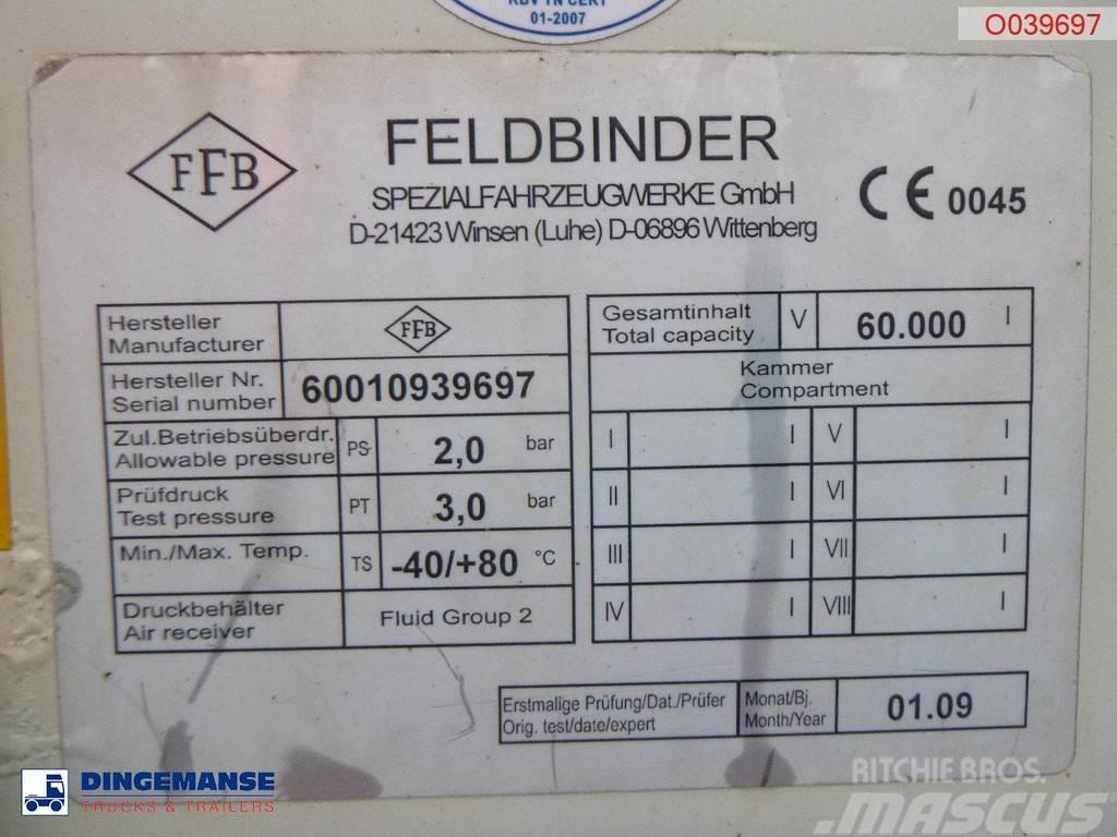 Feldbinder Powder tank alu 60 m3 (tipping) Kippladerauflieger