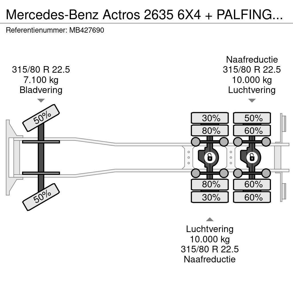 Mercedes-Benz Actros 2635 6X4 + PALFINGER PK21000 + JIB + REMOTE All-Terrain-Krane