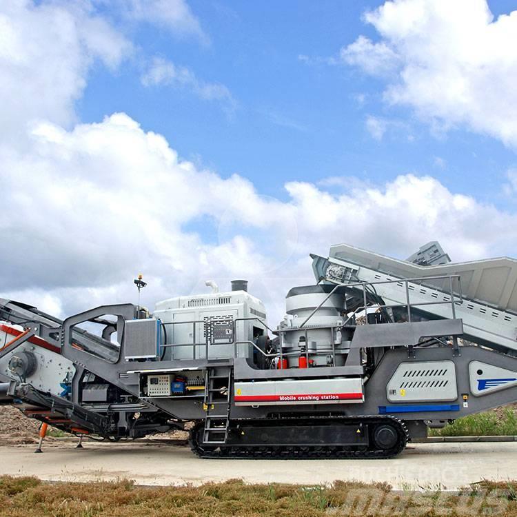 Liming PE600x900 Mobile Rock Crusher With Conveyor Mobile Brecher