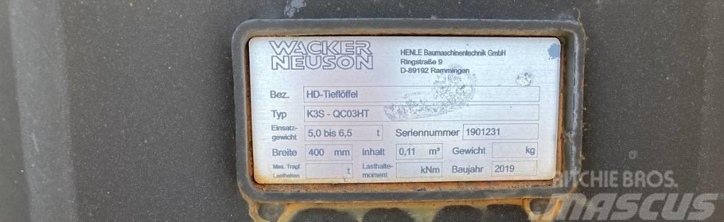 Wacker Neuson Tieflöffel 400mm QC03HT Heavy Duty Brecherlöffel