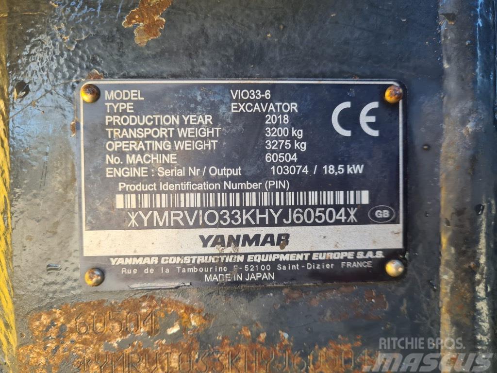 Yanmar VIO33-6 Minibagger < 7t