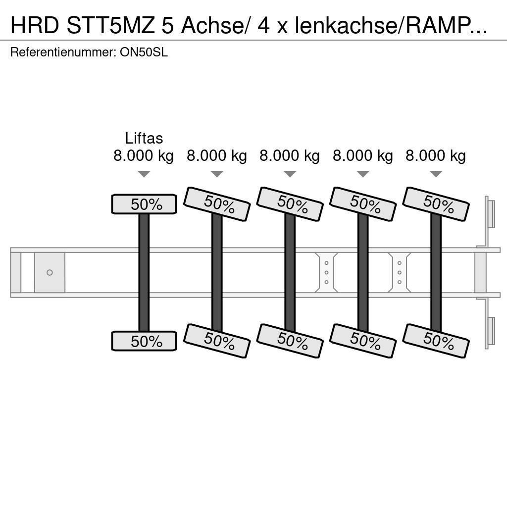 HRD STT5MZ 5 Achse/ 4 x lenkachse/RAMPEN/EXTENDABLE!! Tieflader-Auflieger