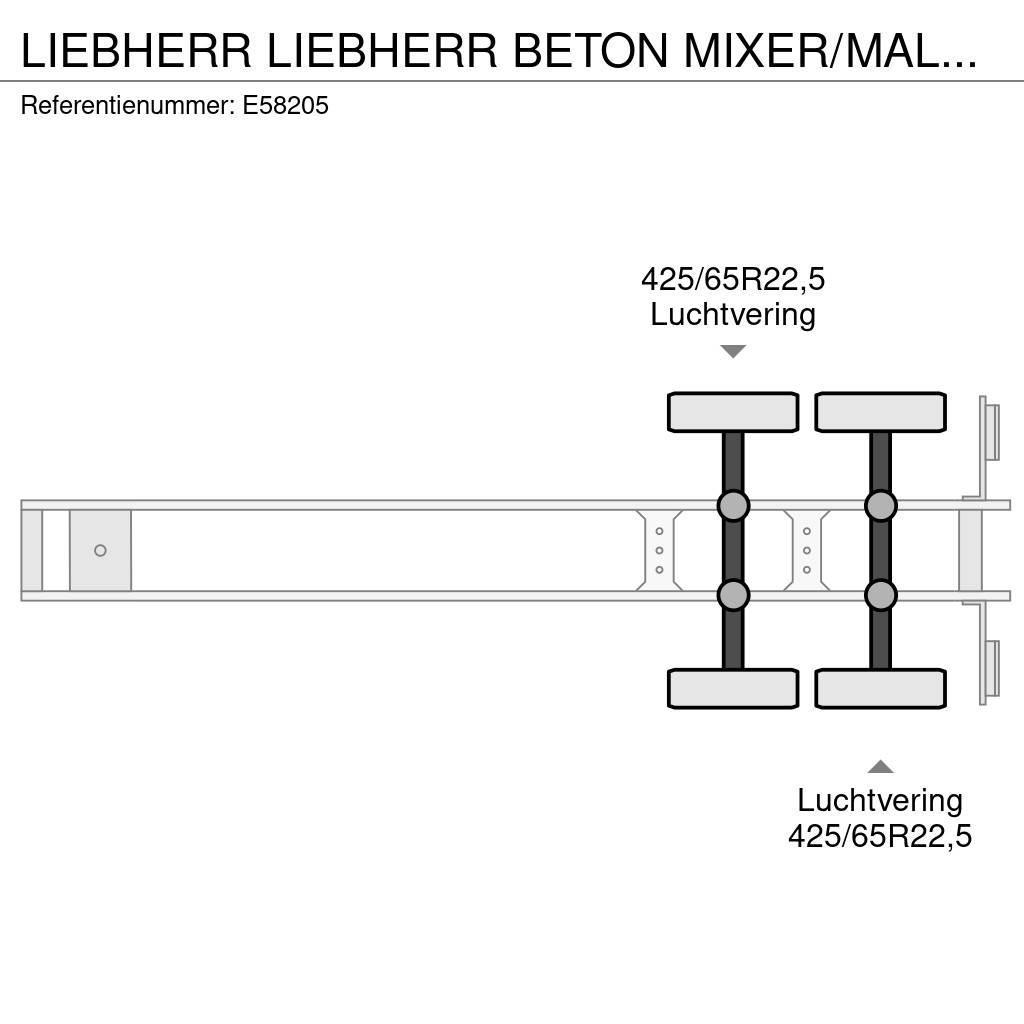 Liebherr BETON MIXER/MALAXEUR/MISCHER 12M3 Andere Auflieger