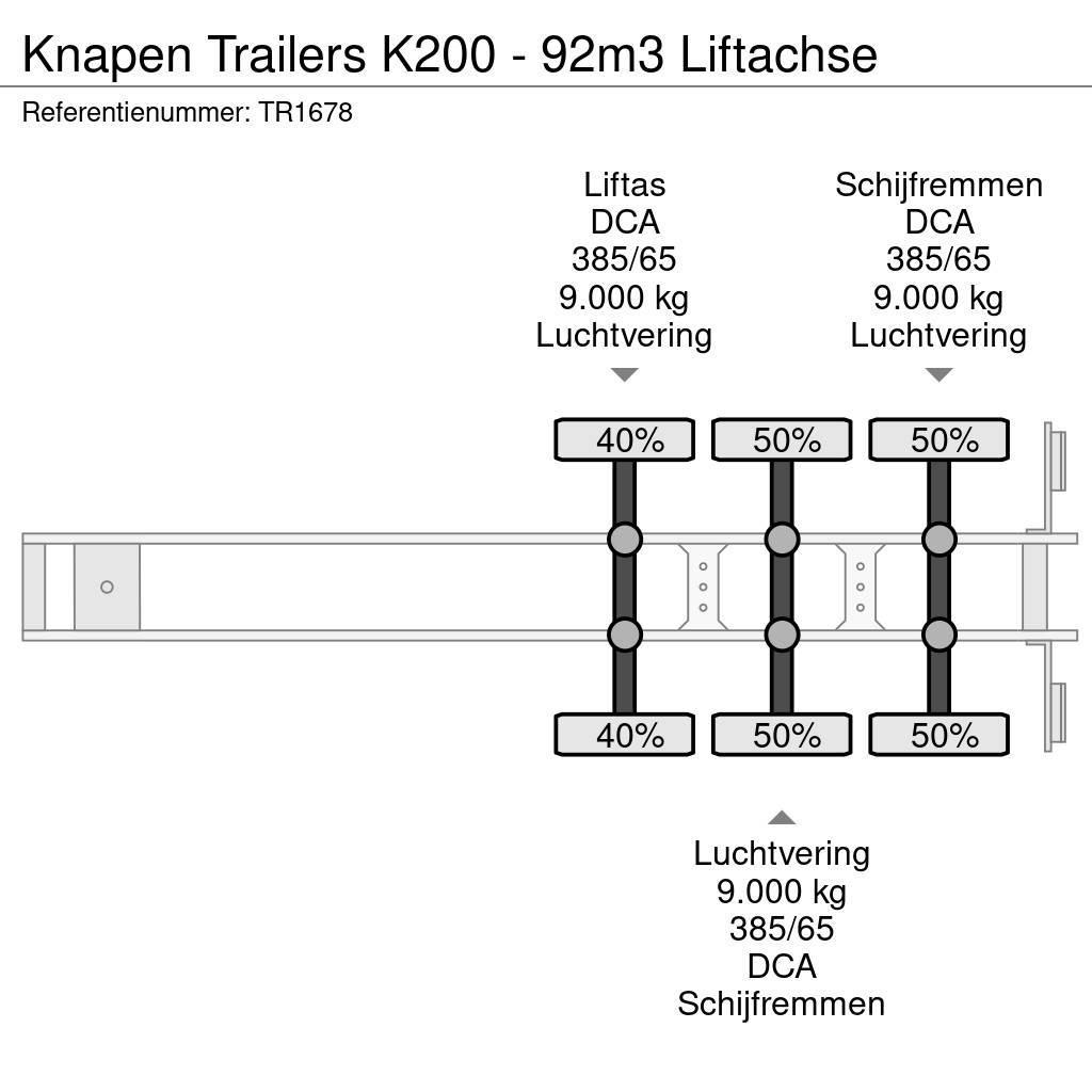 Knapen Trailers K200 - 92m3 Liftachse Schubbodenauflieger
