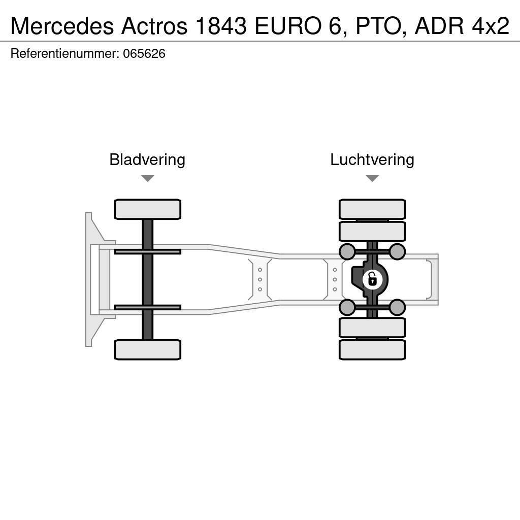 Mercedes-Benz Actros 1843 EURO 6, PTO, ADR Sattelzugmaschinen