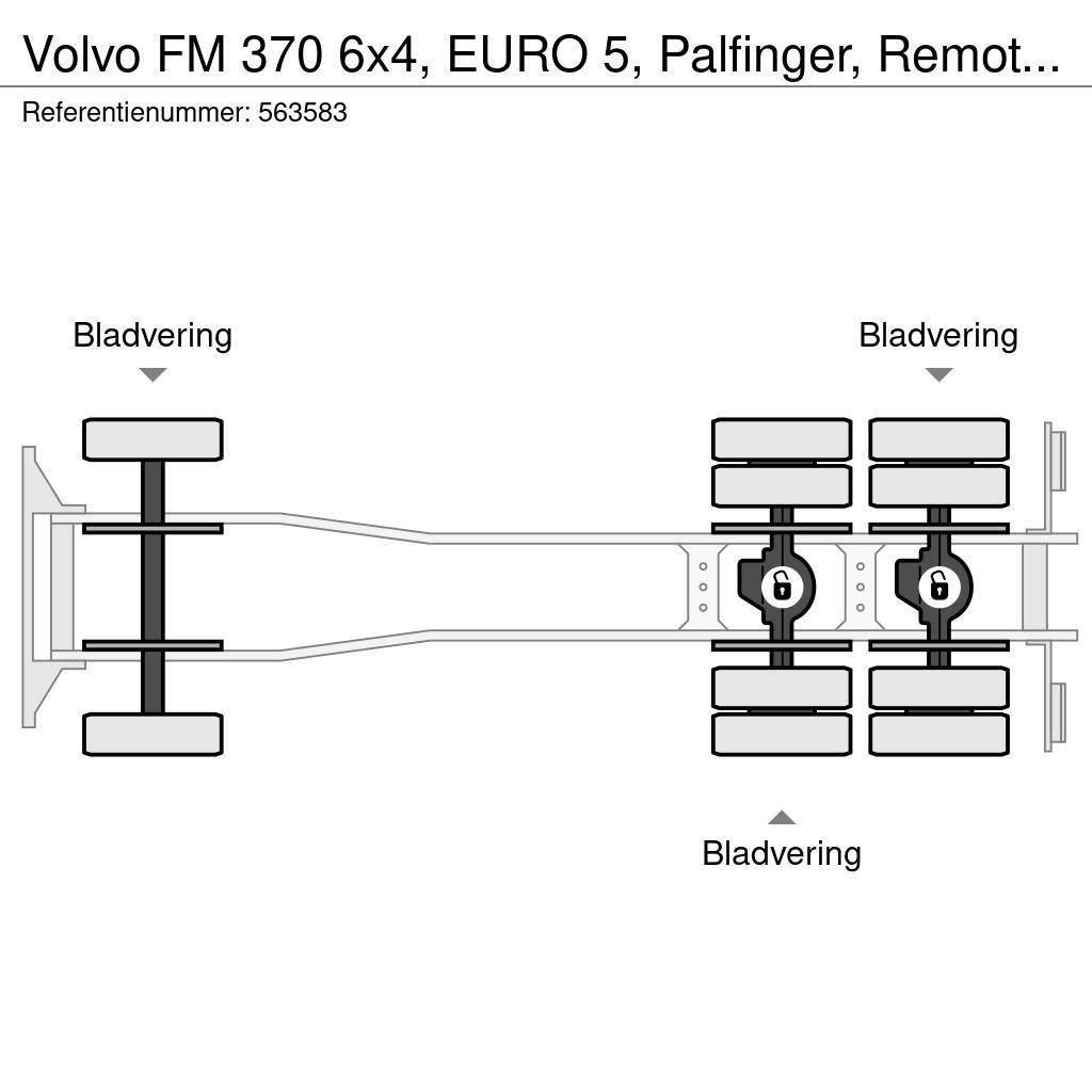 Volvo FM 370 6x4, EURO 5, Palfinger, Remote, Steel suspe Pritschenwagen/Pritschenwagen mit Seitenklappe