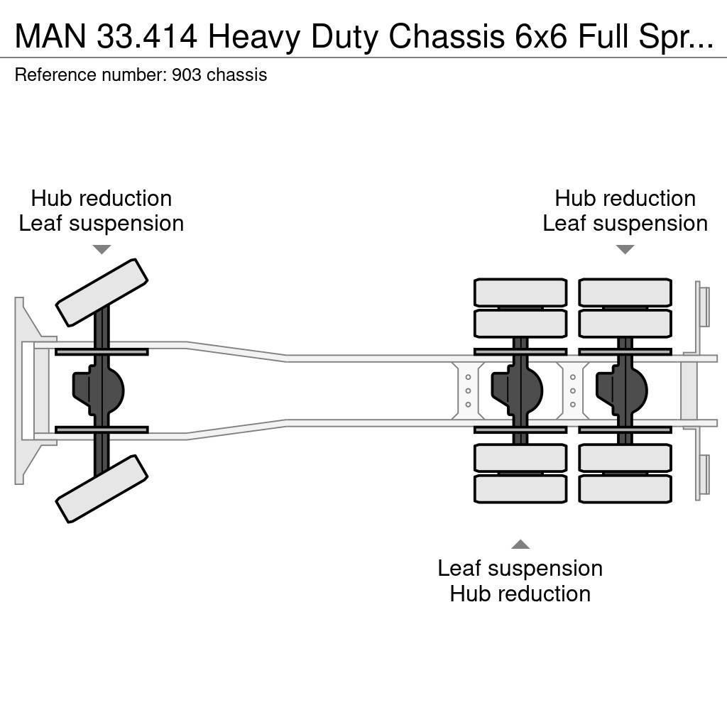 MAN 33.414 Heavy Duty Chassis 6x6 Full Spring Suspensi Wechselfahrgestell