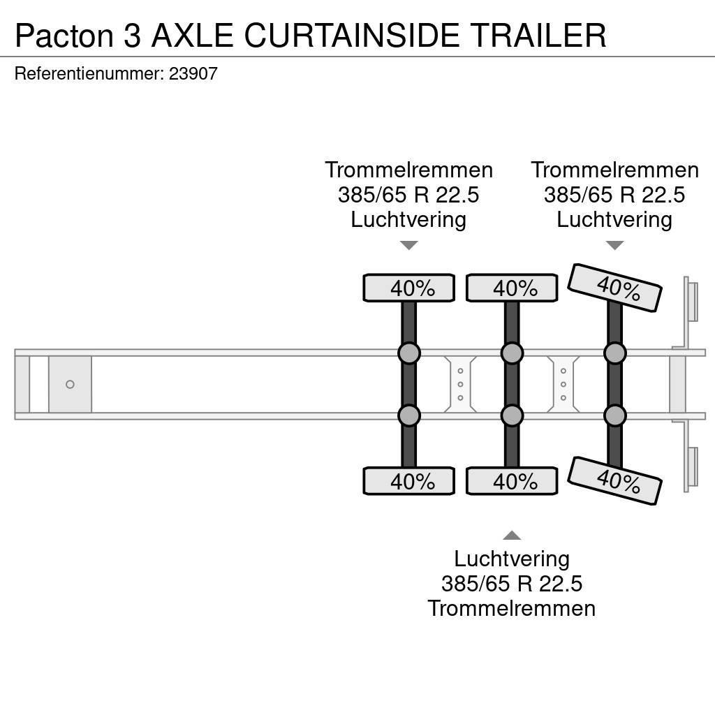 Pacton 3 AXLE CURTAINSIDE TRAILER Curtainsiderauflieger