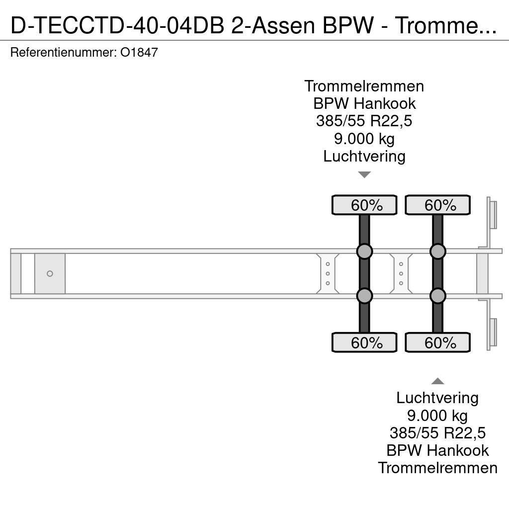 D-tec CTD-40-04DB 2-Assen BPW - Trommelremmen - Combi Do Containerauflieger