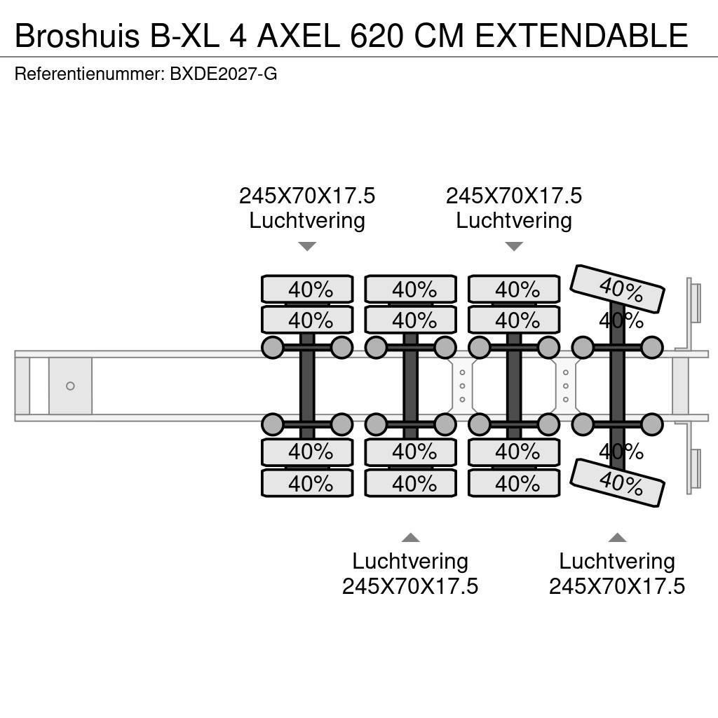 Broshuis B-XL 4 AXEL 620 CM EXTENDABLE Tieflader-Auflieger
