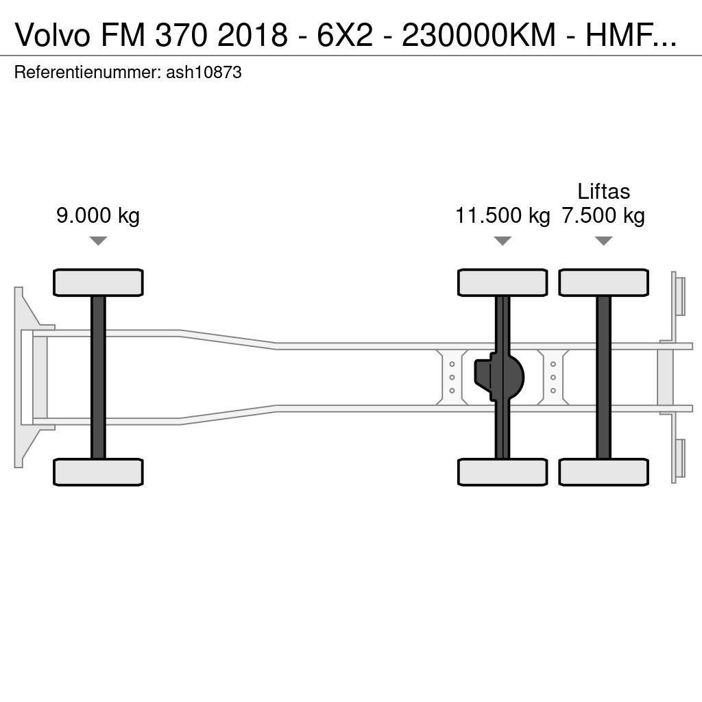 Volvo FM 370 2018 - 6X2 - 230000KM - HMF26TM CRANE 5X RO Pritschenwagen/Pritschenwagen mit Seitenklappe