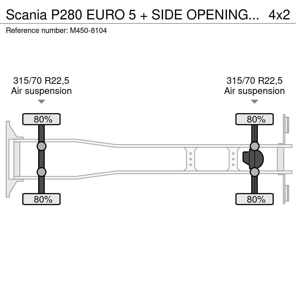 Scania P280 EURO 5 + SIDE OPENING BOX + CARRIER SUPRA 850 Kühlkoffer