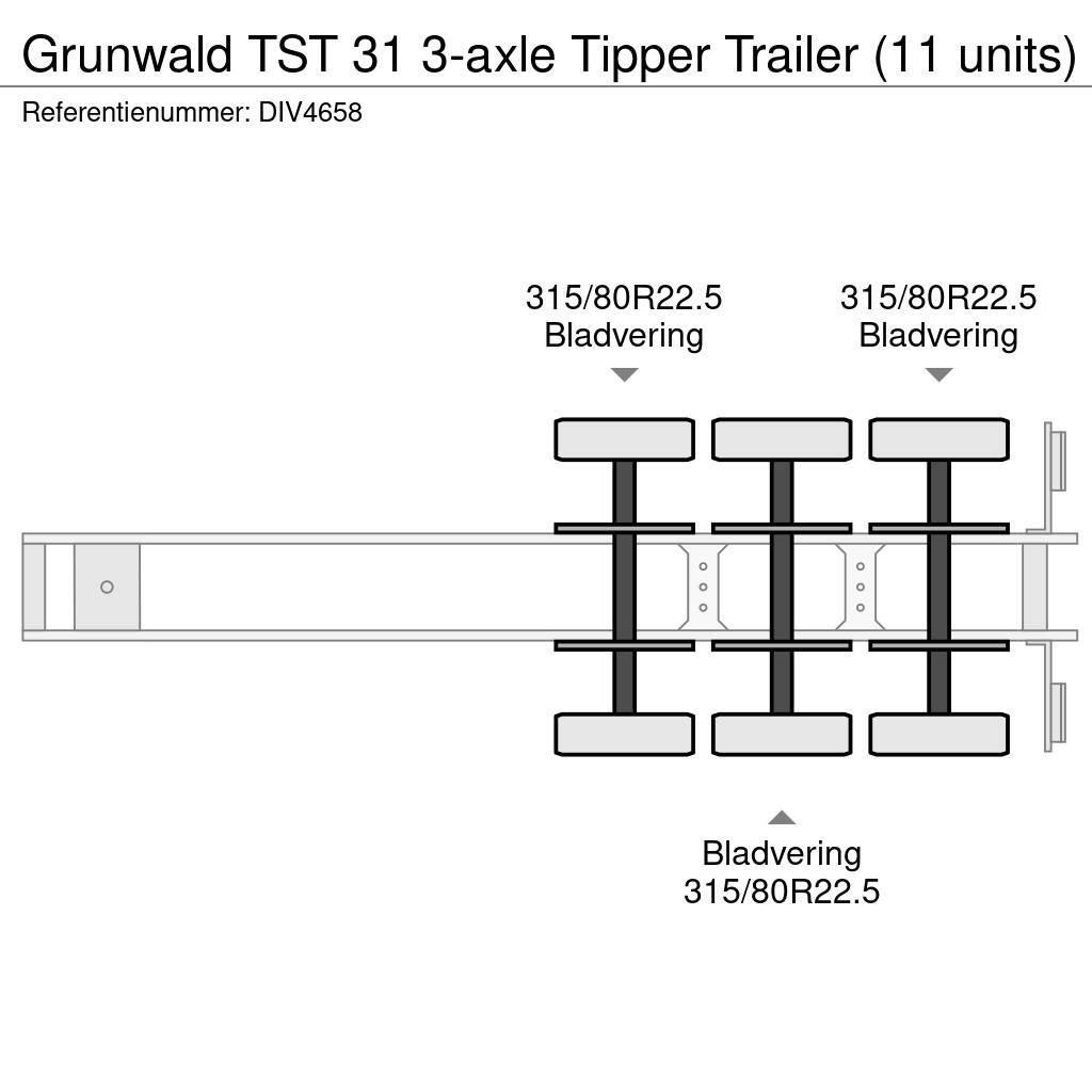 Grunwald TST 31 3-axle Tipper Trailer (11 units) Kippladerauflieger