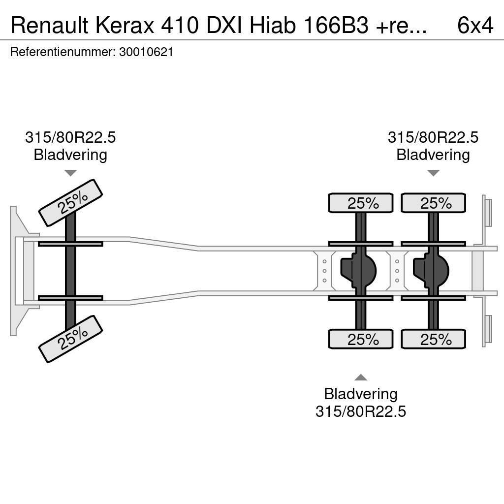 Renault Kerax 410 DXI Hiab 166B3 +remote Kranwagen