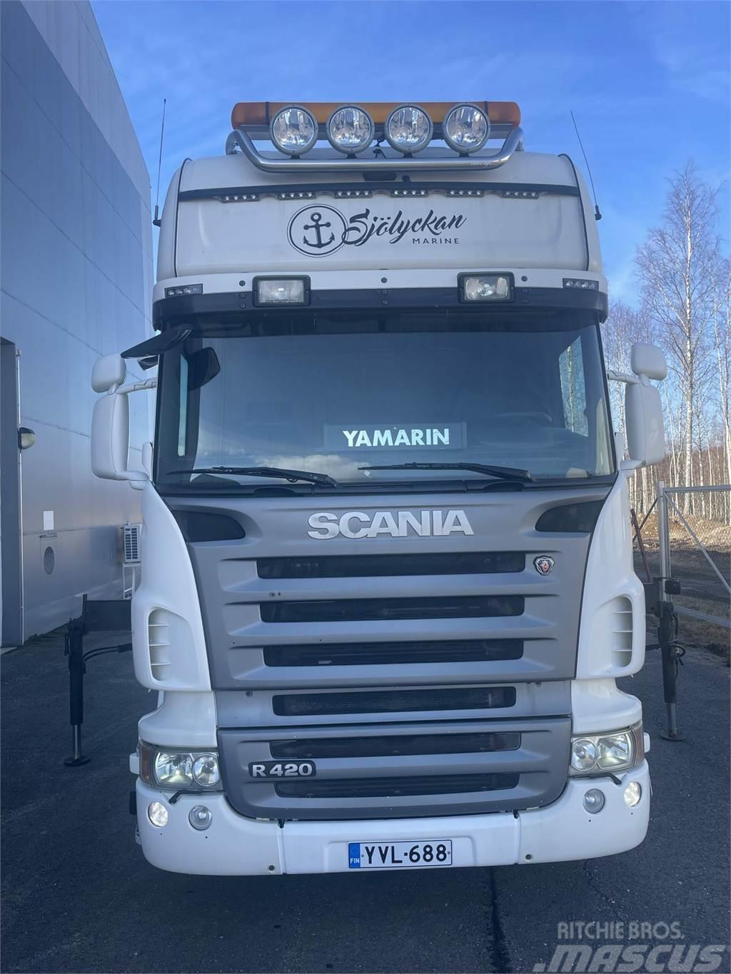Scania R 420 4x2-3700 Topline + PM 12.5 S nosturi radioll Kranwagen
