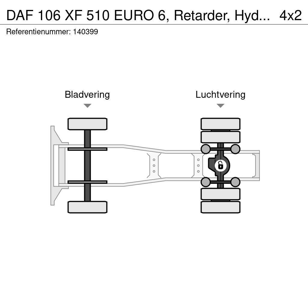 DAF 106 XF 510 EURO 6, Retarder, Hydraulic Sattelzugmaschinen