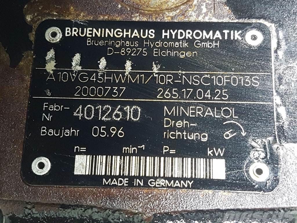 Brueninghaus Hydromatik A10VG45HWM1/10R-R902000737-Drive pump/Fahrpumpe Hydraulik