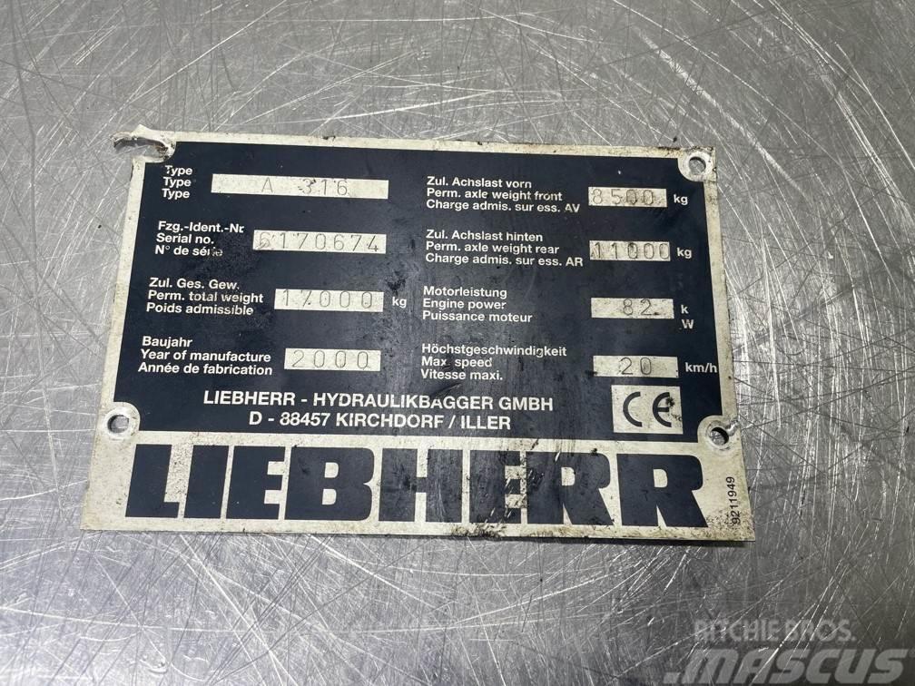 Liebherr A316 -  (For parts) Mobilbagger