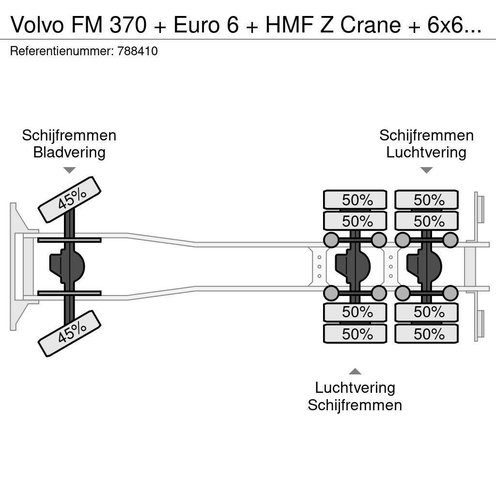 Volvo FM 370 + Euro 6 + HMF Z Crane + 6x6 + Hardox KIPPE All-Terrain-Krane