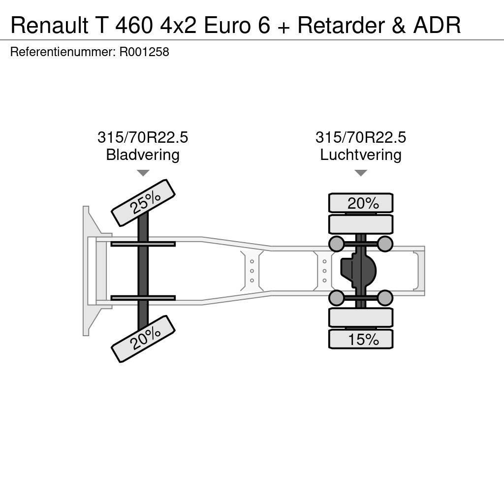 Renault T 460 4x2 Euro 6 + Retarder & ADR Sattelzugmaschinen