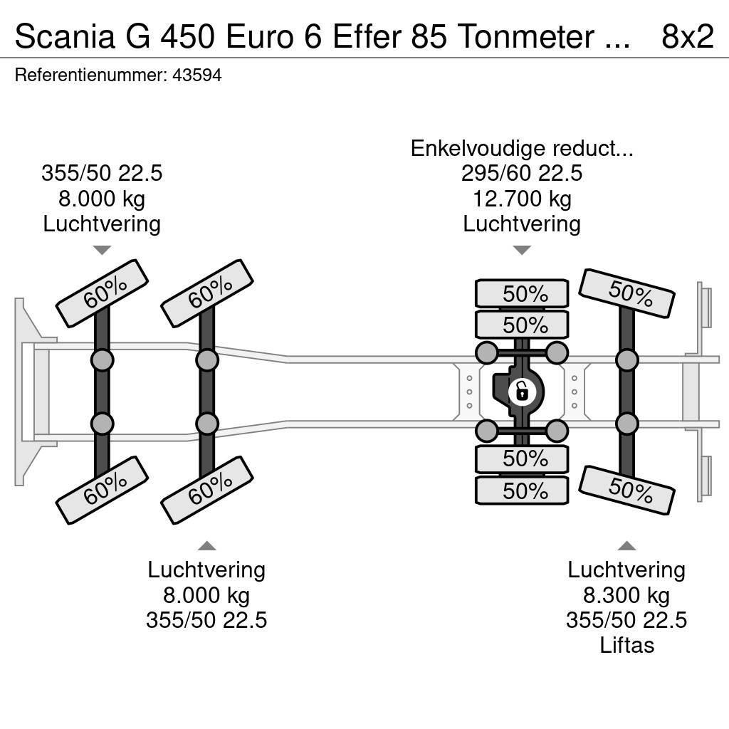 Scania G 450 Euro 6 Effer 85 Tonmeter laadkraan All-Terrain-Krane