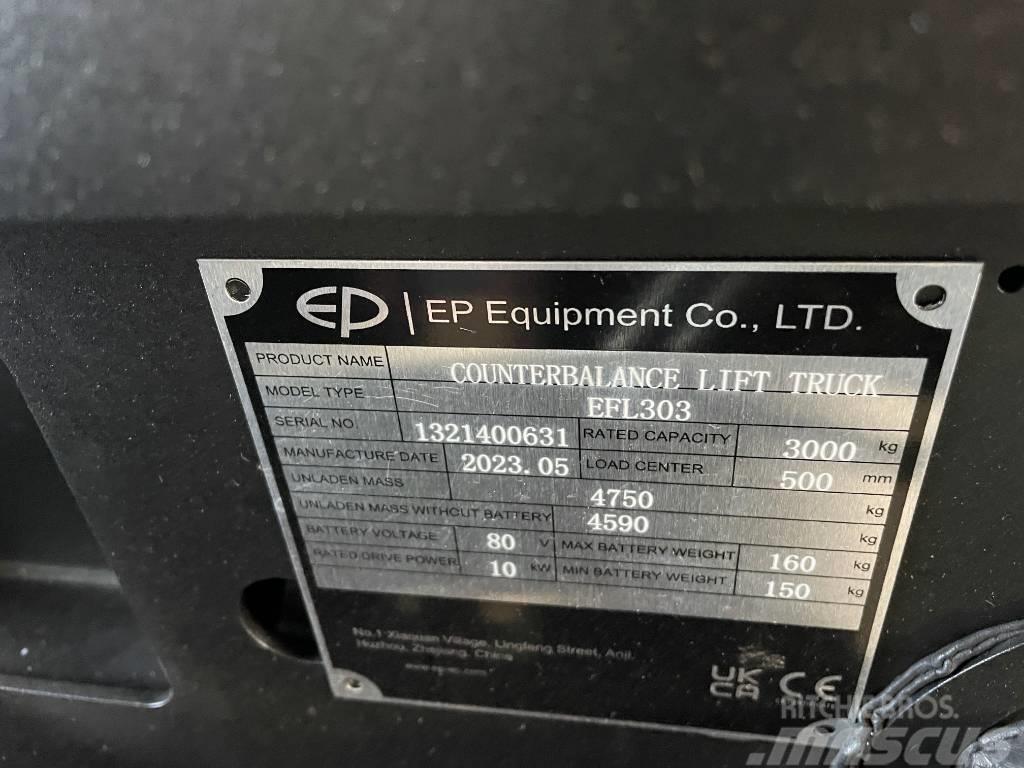 EP EFL303, Triplex, 4800mm, Vollkabine, Lithium Elektrostapler
