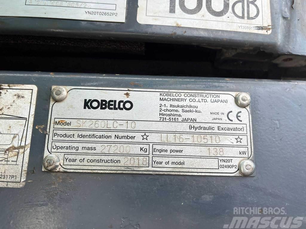 Kobelco SK 260 LC-10 2 BUCKETS / AC / CENTRAL LUBRICATION Raupenbagger