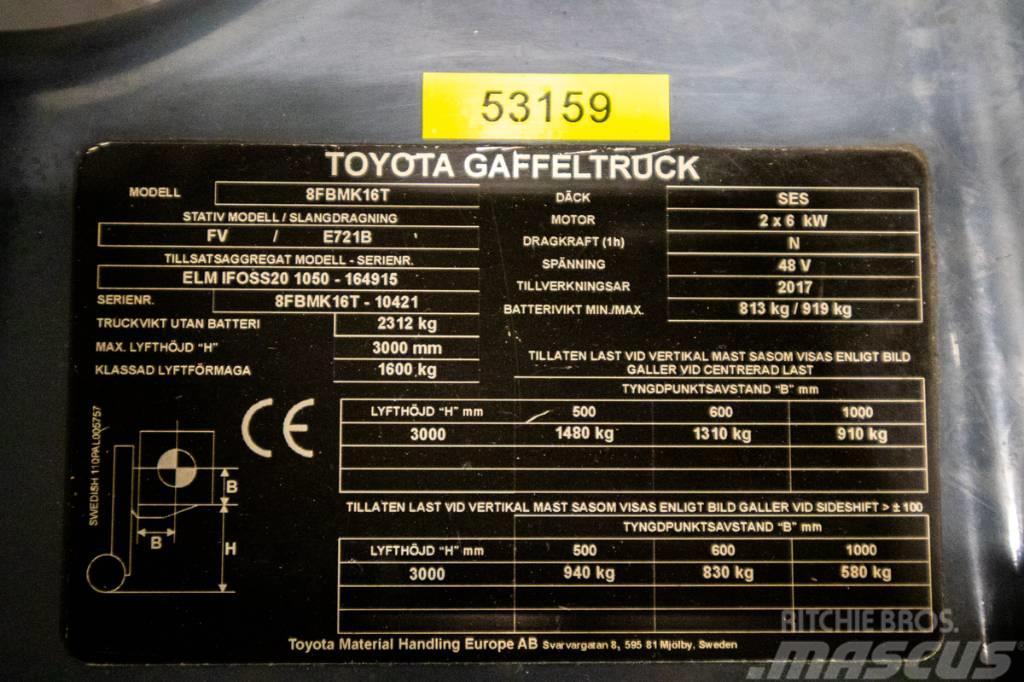 Toyota 8FBMK16T, PRISSÄNKT, motviktstruck m låga timmar Elektrostapler