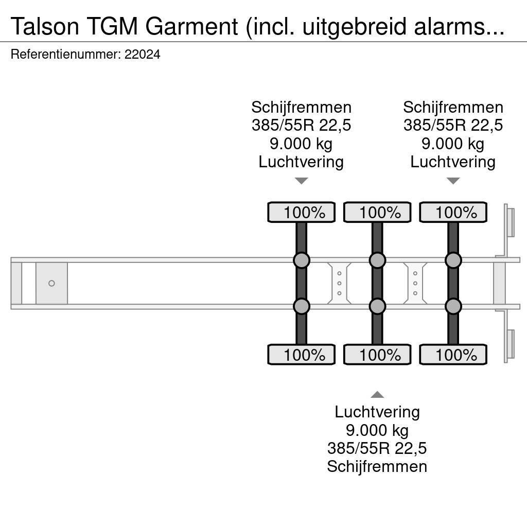 Talson TGM Garment (incl. uitgebreid alarmsysteem) Kofferauflieger