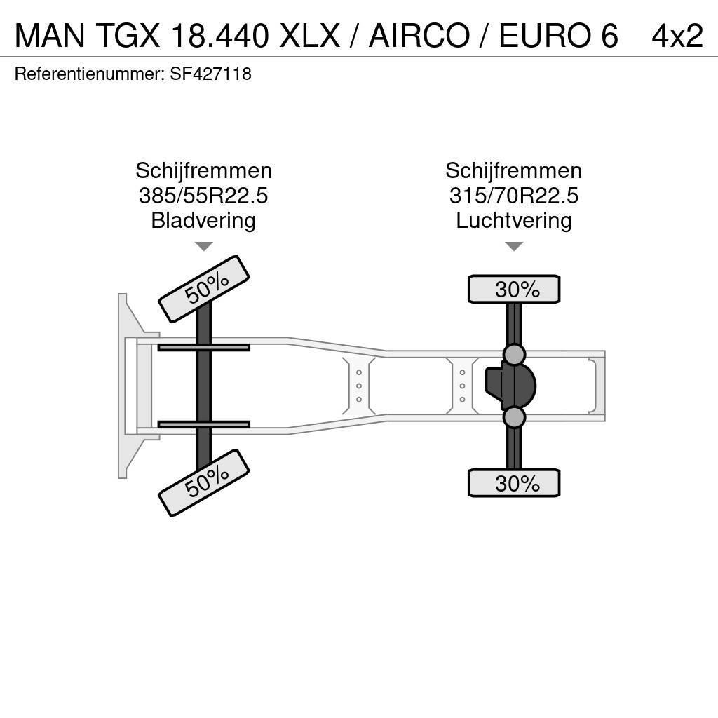 MAN TGX 18.440 XLX / AIRCO / EURO 6 Sattelzugmaschinen
