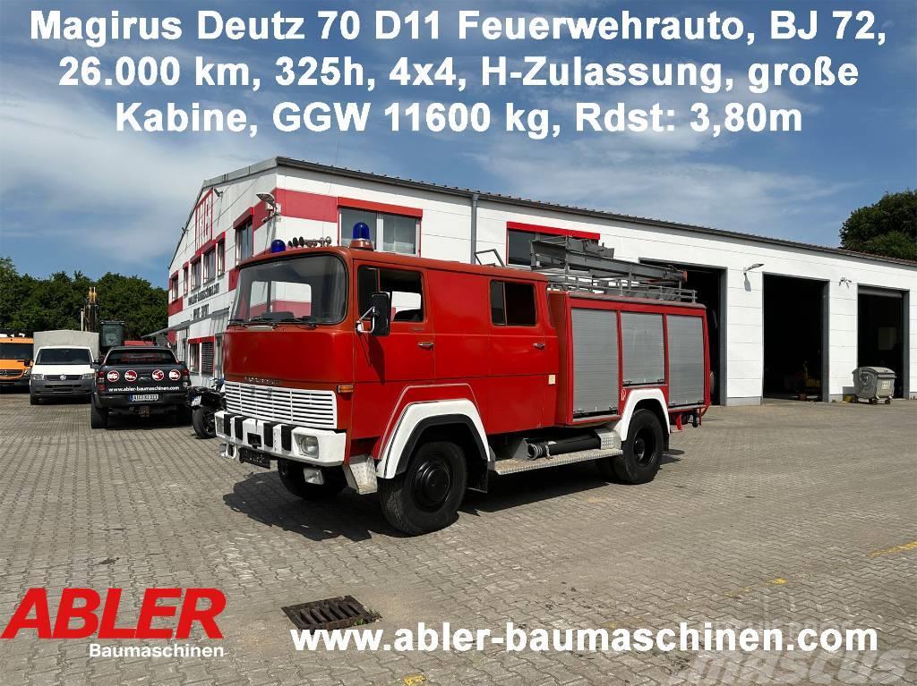 Magirus Deutz 70 D11 Feuerwehrauto 4x4 H-Zulassung Kofferaufbau