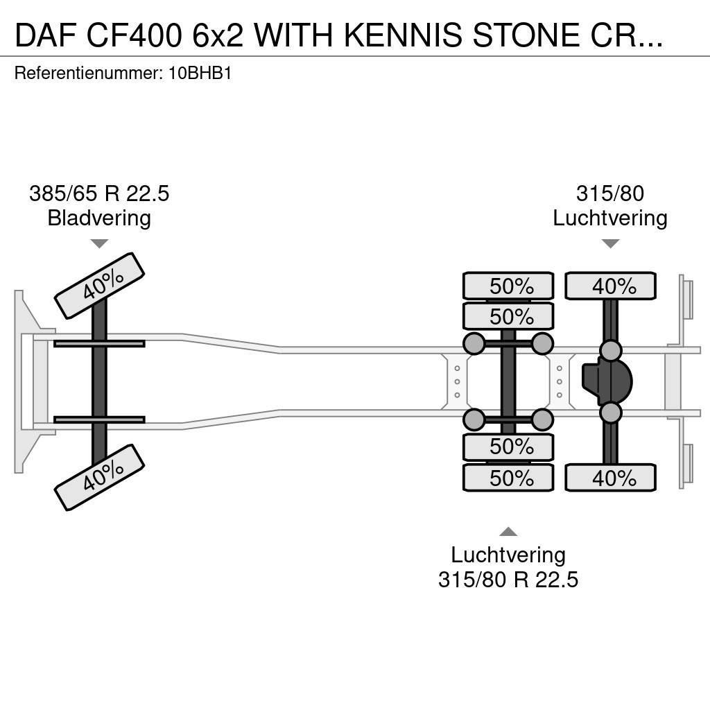 DAF CF400 6x2 WITH KENNIS STONE CRANE EURO 6 All-Terrain-Krane
