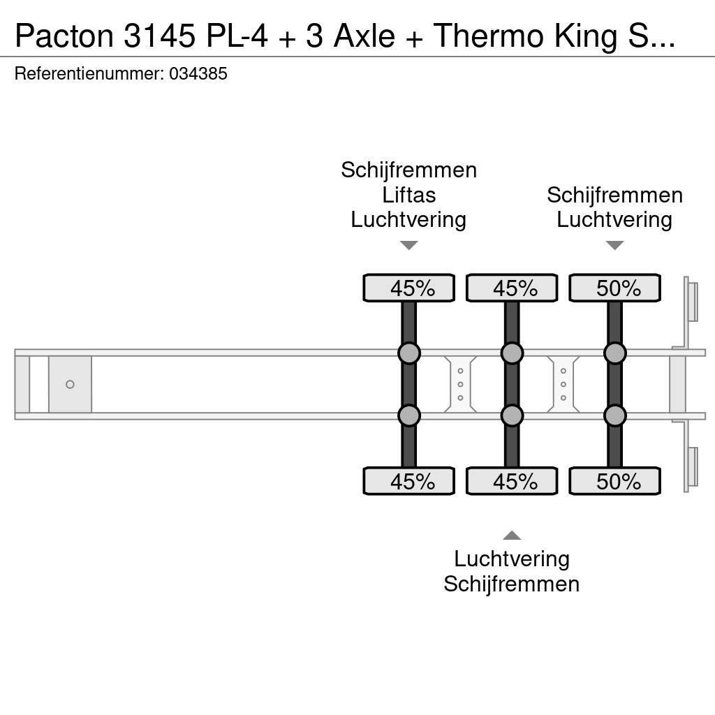 Pacton 3145 PL-4 + 3 Axle + Thermo King SMX SR Kühlauflieger