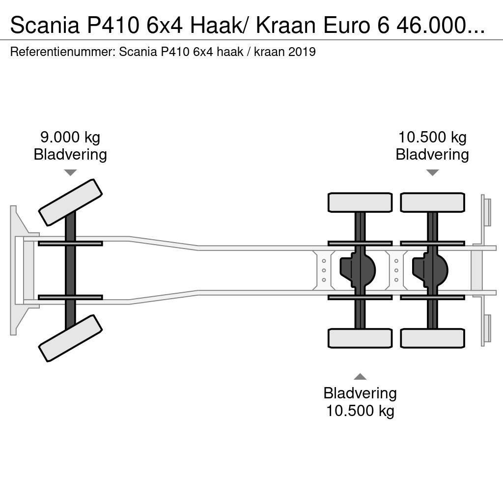 Scania P410 6x4 Haak/ Kraan Euro 6 46.000km ! Retarder Abrollkipper
