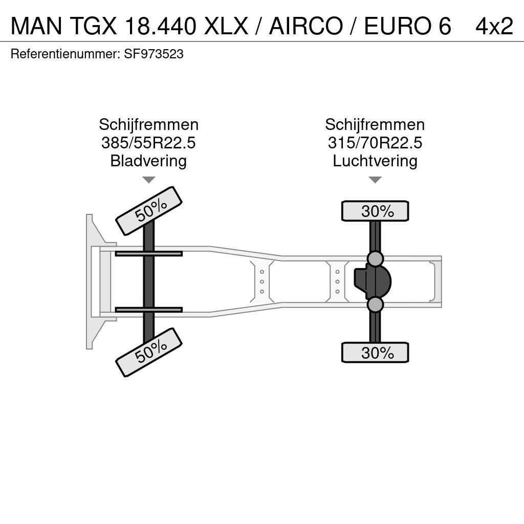 MAN TGX 18.440 XLX / AIRCO / EURO 6 Sattelzugmaschinen