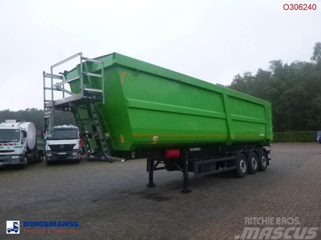 Schmitz Cargobull Tipper trailer steel 58 m3 + tarpaulin Pritschenauflieger