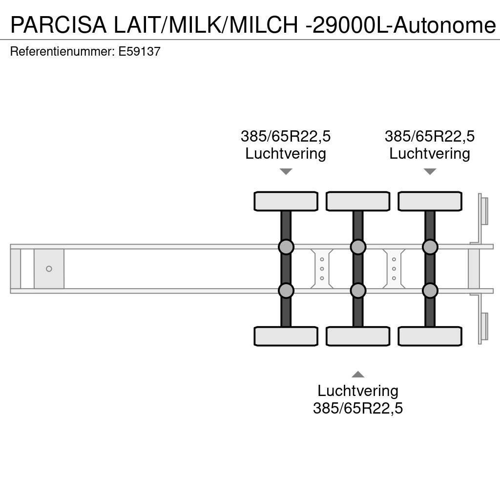  Parcisa LAIT/MILK/MILCH -29000L-Autonome Tankauflieger