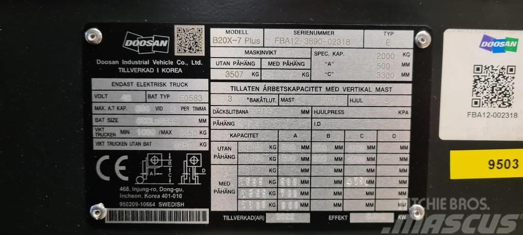 Doosan Elmotvikt 2 ton 4750mm - HYRA/KÖP Elektrostapler