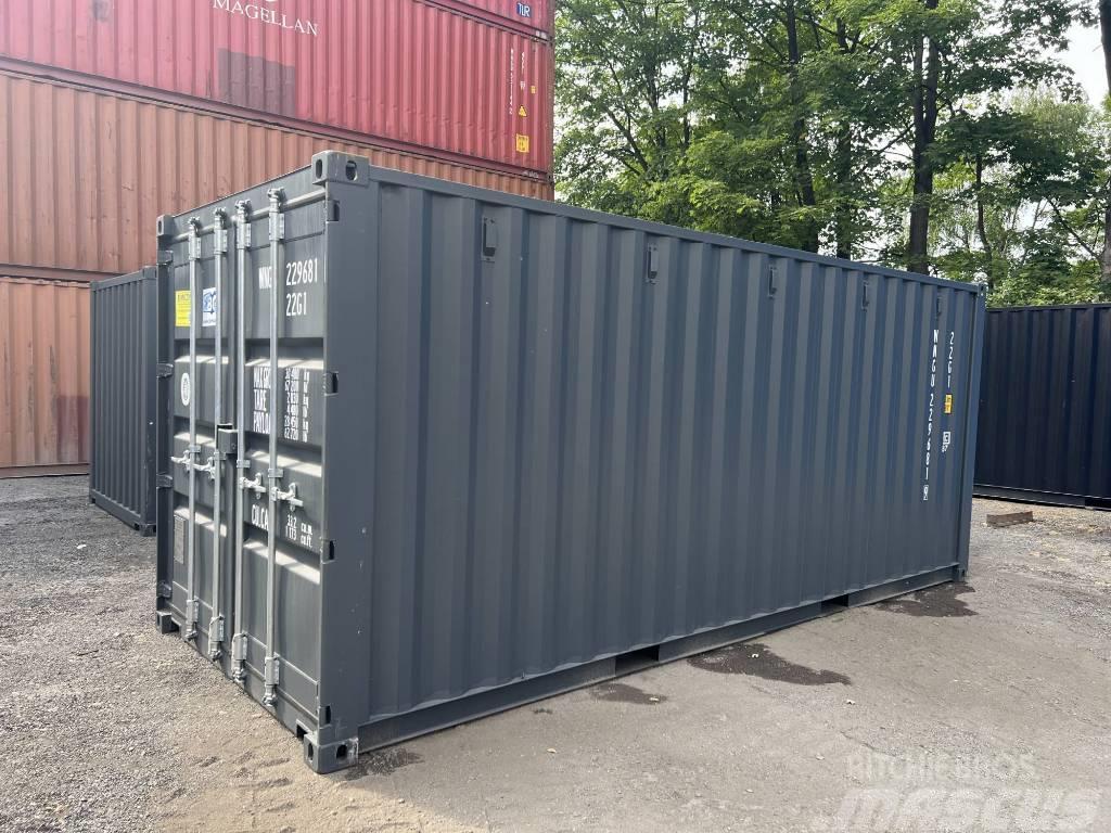  20' DV Lagercontainer ONE WAY Seecontainer/RAL7016 Lagerbehälter