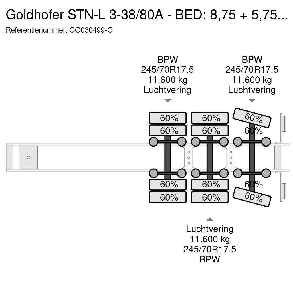 Goldhofer STN-L 3-38/80A - BED: 8,75 + 5,75 METER Tieflader-Auflieger