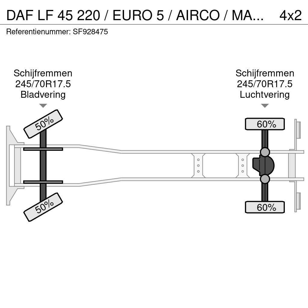 DAF LF 45 220 / EURO 5 / AIRCO / MANUEL / DHOLLANDIA 2 Pritsche & Plane