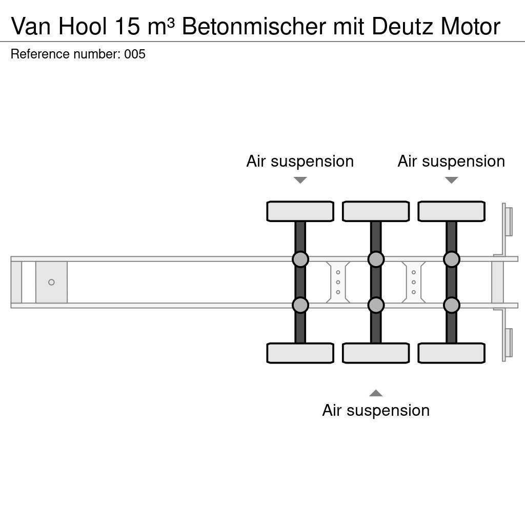 Van Hool 15 m³ Betonmischer mit Deutz Motor Andere Auflieger