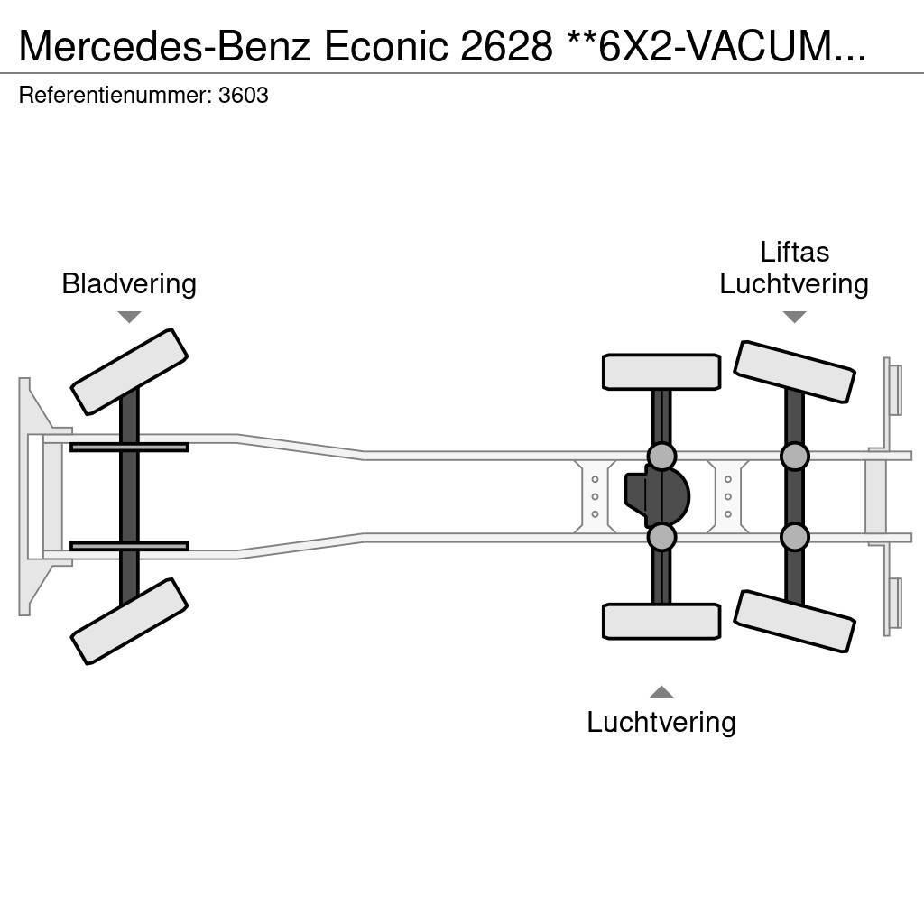 Mercedes-Benz Econic 2628 **6X2-VACUMTRUCK-HYDROCUREUR** Saug- und Druckwagen